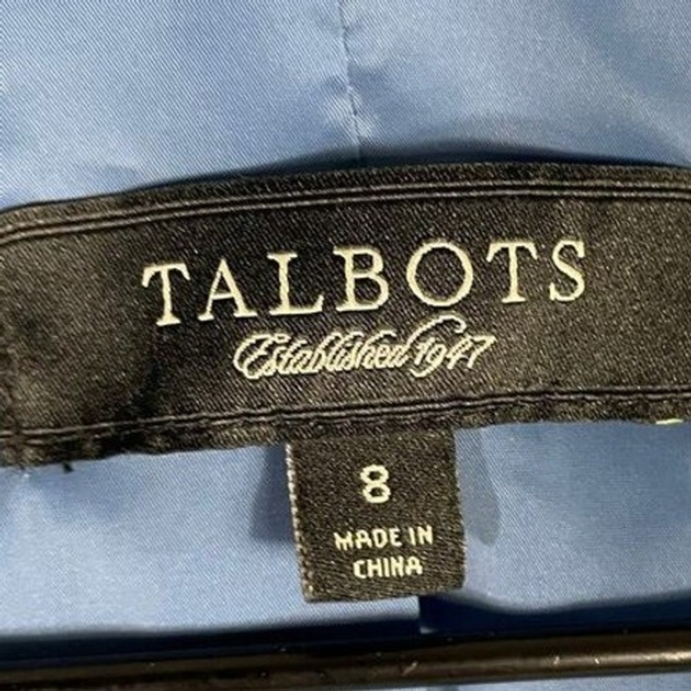 Talbots Womens Blue Corduroy Utility Jacket Mock Neck Button Front Size 8 - Picture 2 of 12